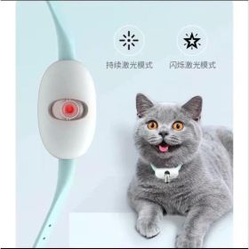 Rechargeable LED Pet Collar with Laser Toy for Cats Dogs Automatic Teaser Light Up Fun Interactive Play